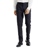 Leon | Granatowe spodnie garniturowe slim fit