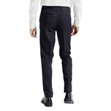 Leon | Granatowe spodnie garniturowe slim fit