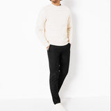 Juliusz | Czarne spodnie garniturowe slim fit