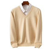 Stefan | Elegancki sweter z dekoltem w serek