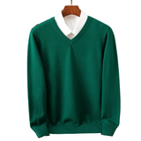 Stefan | Elegancki sweter z dekoltem w serek