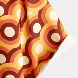 Narcyz | Pomarańczowa koszula retro w geometryczne koła