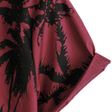 Sambor | Czerwona koszula we wzór palm