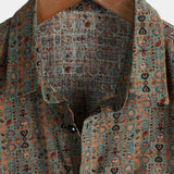 Ernest | Brązowa koszula paisley w stylu lat 70.