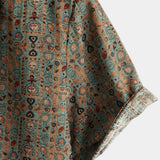 Ernest | Brązowa koszula paisley w stylu lat 70.