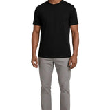 Maksymilian | Czarny T-shirt slim fit z bawełny merceryzowanej