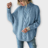 Elysian - Sweter pleciony z wzorem warkoczy