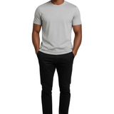 Tymon | Srebrnoszary T-shirt slim fit