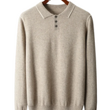 Gustaw | Kaszmirowy sweter polo