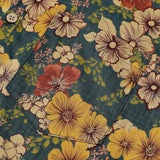 Szymon | Zielona koszula z botanicznym nadrukiem vintage