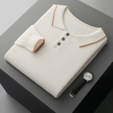 Gustaw | Kaszmirowy sweter polo