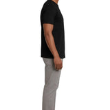 Maksymilian | Czarny T-shirt slim fit z bawełny merceryzowanej