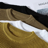 Eric – Premium męski sweter Lyon z miodową strukturą dla elegancji i komfortu
