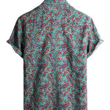 Witold | Zielona koszula vintage we wzór paisley