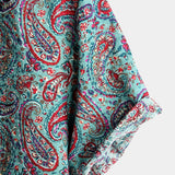 Witold | Zielona koszula vintage we wzór paisley