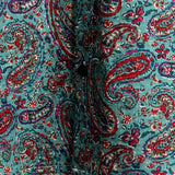 Witold | Zielona koszula vintage we wzór paisley