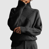Ester - Teksturowany sweter z golfem