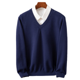 Stefan | Elegancki sweter z dekoltem w serek