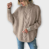 Elysian - Sweter pleciony z wzorem warkoczy