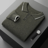 Gustaw | Kaszmirowy sweter polo