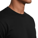 Maksymilian | Czarny T-shirt slim fit z bawełny merceryzowanej