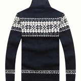 Dariusz | Elegancki rozpinany sweter z dzianiny