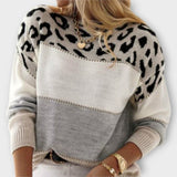 Cheyenne - Luźny sweter w leopardzi wzór