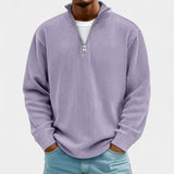 Martin – Męski sweter z polo zamkiem