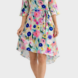 Mia - Elegancka Mini Sukienka Kwiatowa