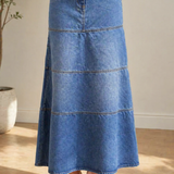 Maria - Spódnica dżinsowa o średniej długości
