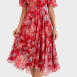 Mia - Elegancka Mini Sukienka Kwiatowa