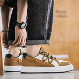 Rajmund | Eleganckie brązowe sneakersy