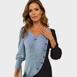 Kaia - Elegancki sweter z dzianiny z guzikami