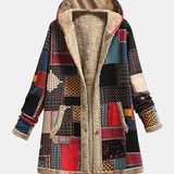 Jade - Vintage Patchwork Fleece Kurtka