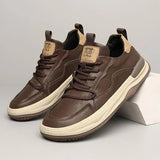Stanisław | Skórzane buty na wysokiej podeszwie
