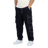 Izydor | Japońskie spodnie cargo z denimu
