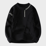 Premium Sweter z Żebrowanym Wykończeniem