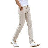 Gracjan | Lniane spodnie slim fit