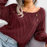 Malia - Sweter pleciony z guzikami