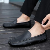Laurenty | Skórzane loafersy w stylu retro