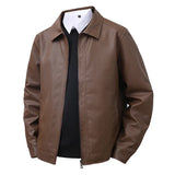 Lesław | Elegancka skórzana kurtka bomber