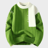 Sweter z Szyciowymi Akcentami w Dwóch Kolorach