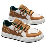 Rajmund | Eleganckie brązowe sneakersy