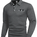 Czesław | Sweter polo w jodełkę