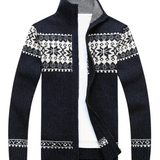 Dariusz | Elegancki rozpinany sweter z dzianiny