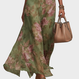 Livia - Elegancka Maxi Sukienka Halter w Kwiaty