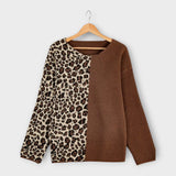 Marina - Luźny sweter w leopardzim wzorze