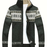 Dariusz | Elegancki rozpinany sweter z dzianiny