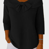 Aline - Miękki i Elegancki Sweter z Kokardą