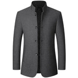 Dobromir | Elegancki płaszcz z mieszanki wełny